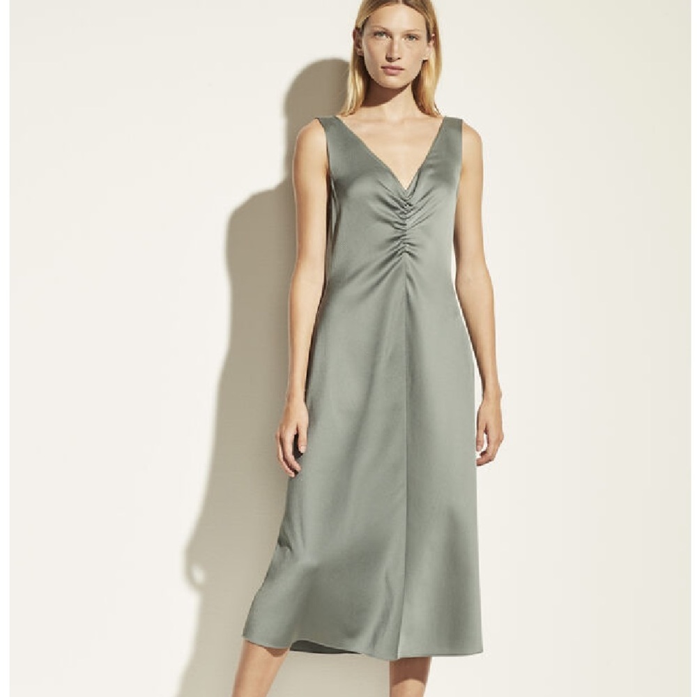 Vince Hammered Satin Slip Dress